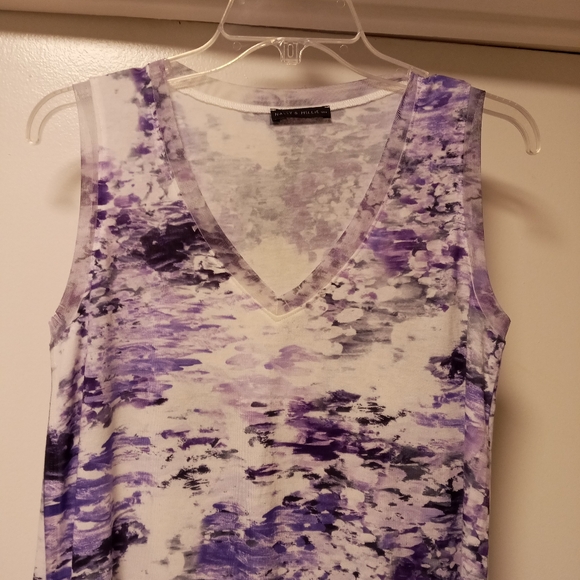 Nally & Millie purple watercolor sleeveless tank Dress size S NWT  /B19 - Picture 2 of 9